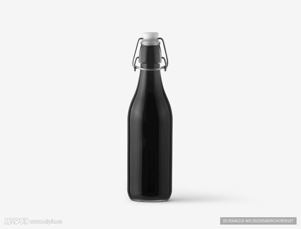 黑色简约玻璃水瓶