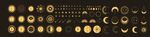 金色月亮星星图标集合