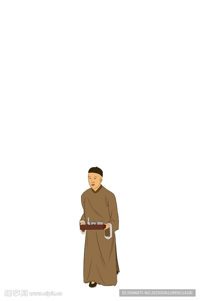 古代书生形象插画