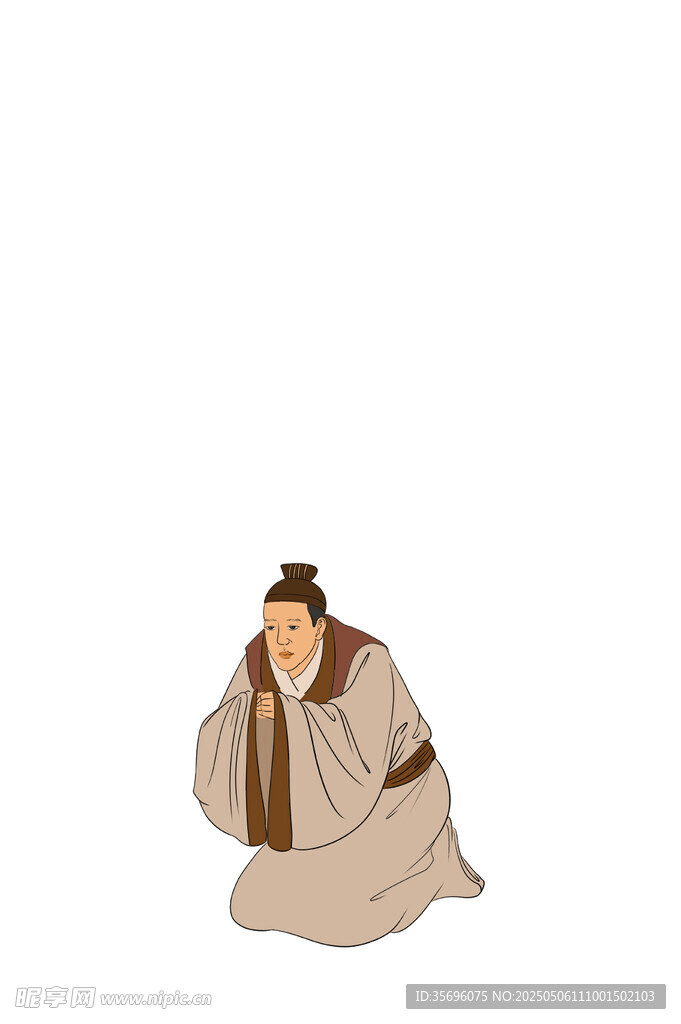 古代男子坐姿形象