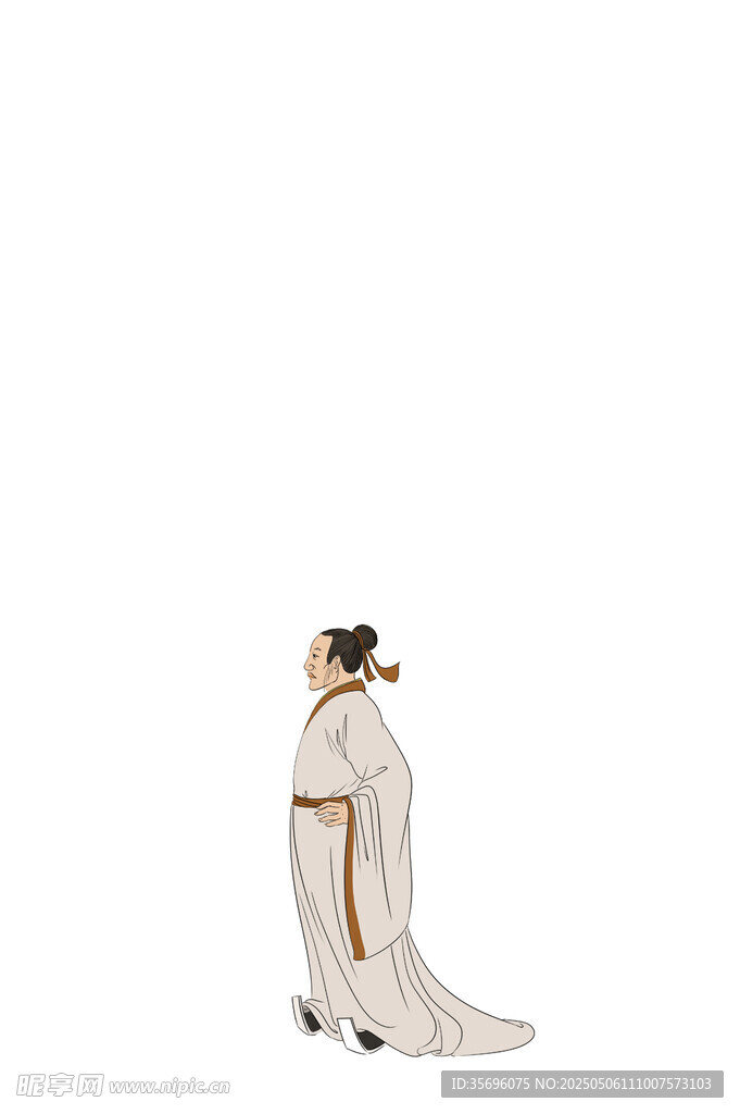 古风汉服女子背影造型
