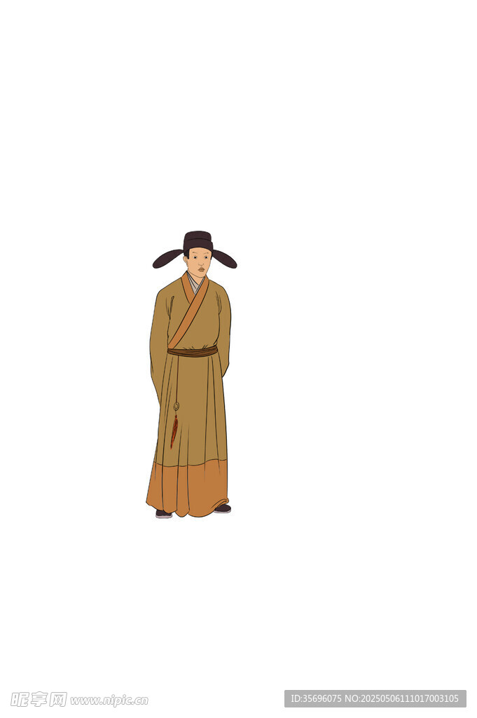 古代官员人偶摆件