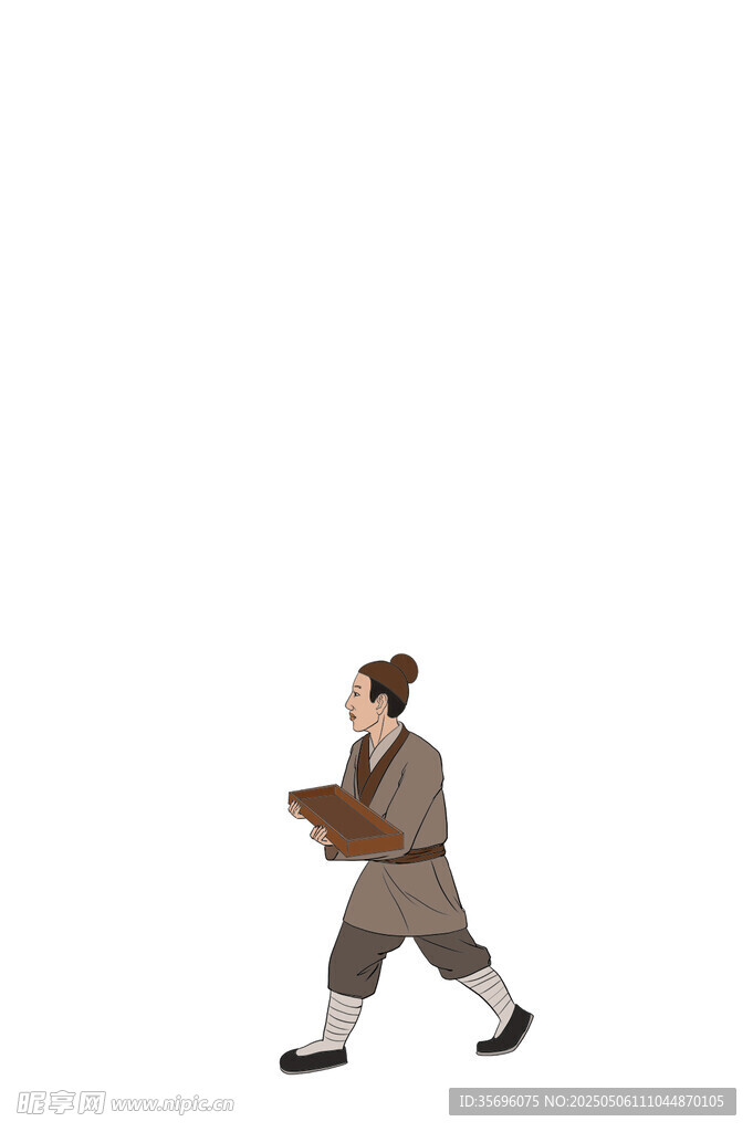 古代书童赶路送书