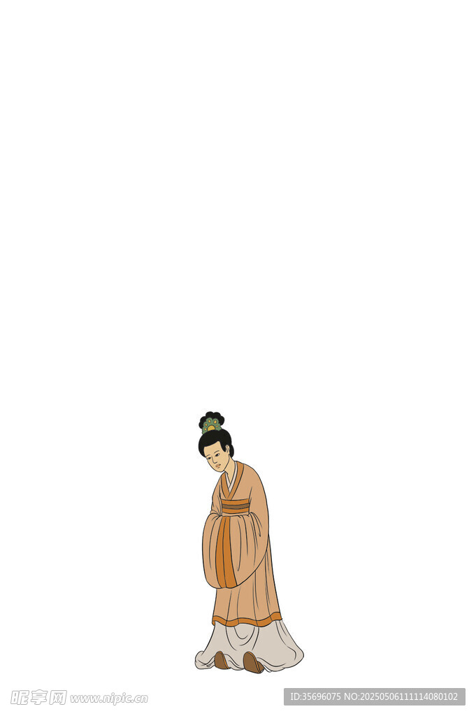 古代跪姿人物陶俑