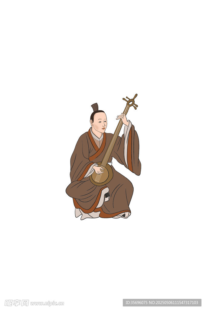 古代道士形象摆件