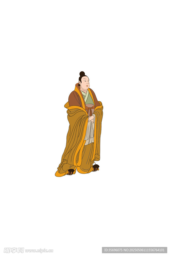 古代长袍男子形象