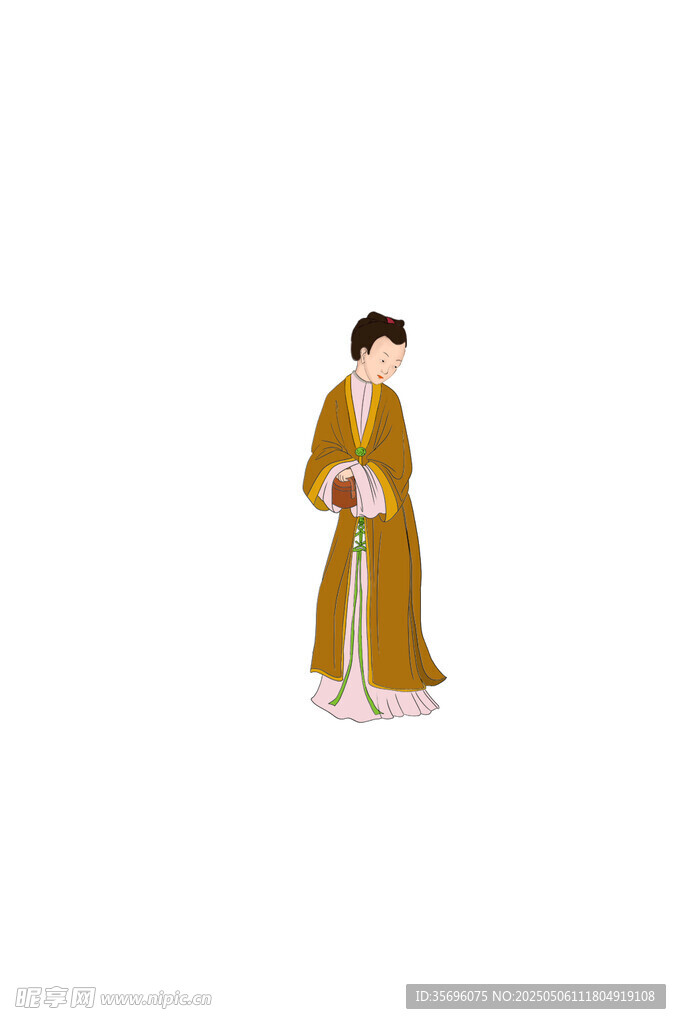 古代男子形象插画