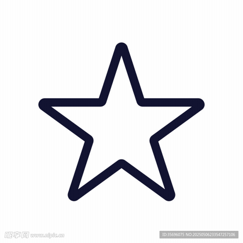 简约线条五角星图标