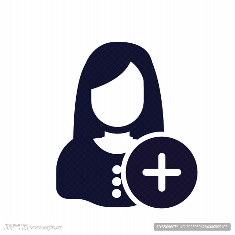 添加女性用户图标