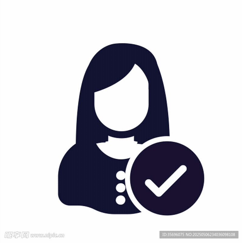 女性用户确认图标
