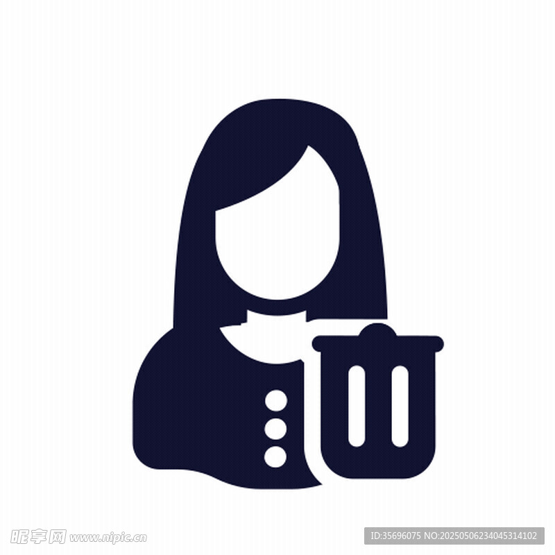 女性持啤酒图标