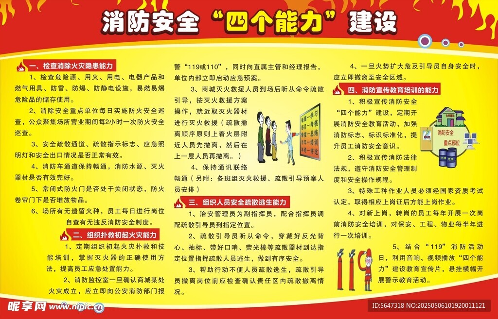 消防安全四个能力建设宣传