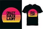 疯狂猫女士T恤设计