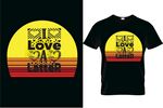 复古风格Love LA印花T恤