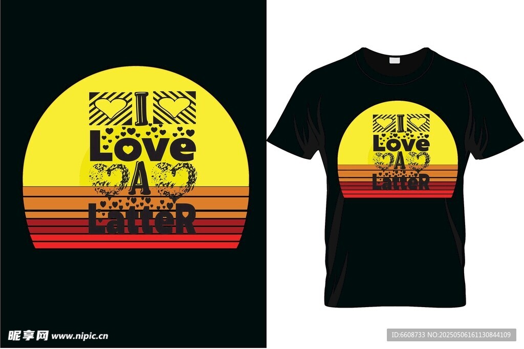 复古风格Love LA印花T恤