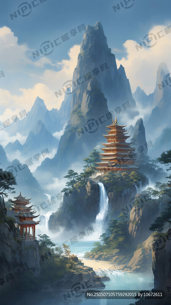 名山大山背景的企业文化