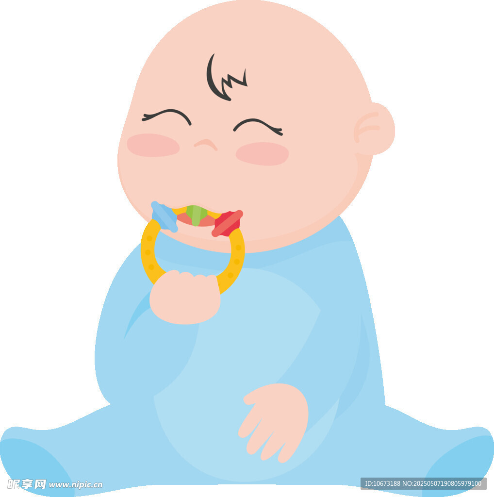 可爱宝宝玩耍彩色摇铃