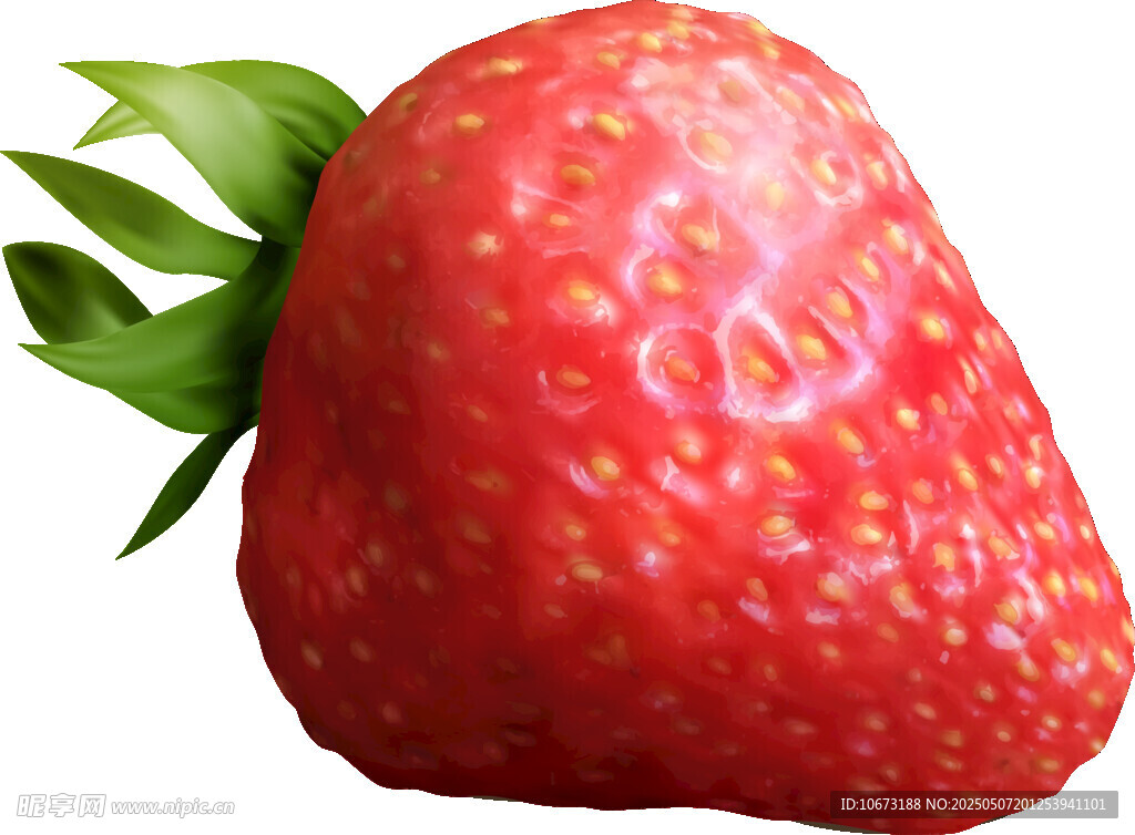 鲜红饱满的诱人草莓