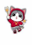 穿红衣的可爱猫咪卡通形象