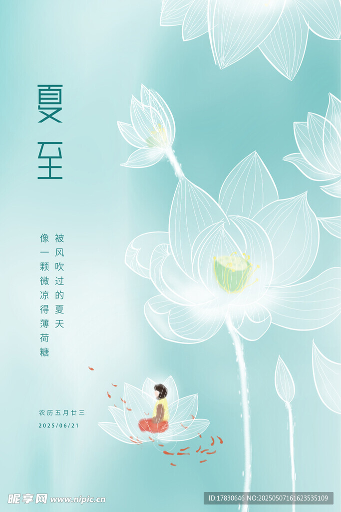 夏日荷塘泛舟诗意场景