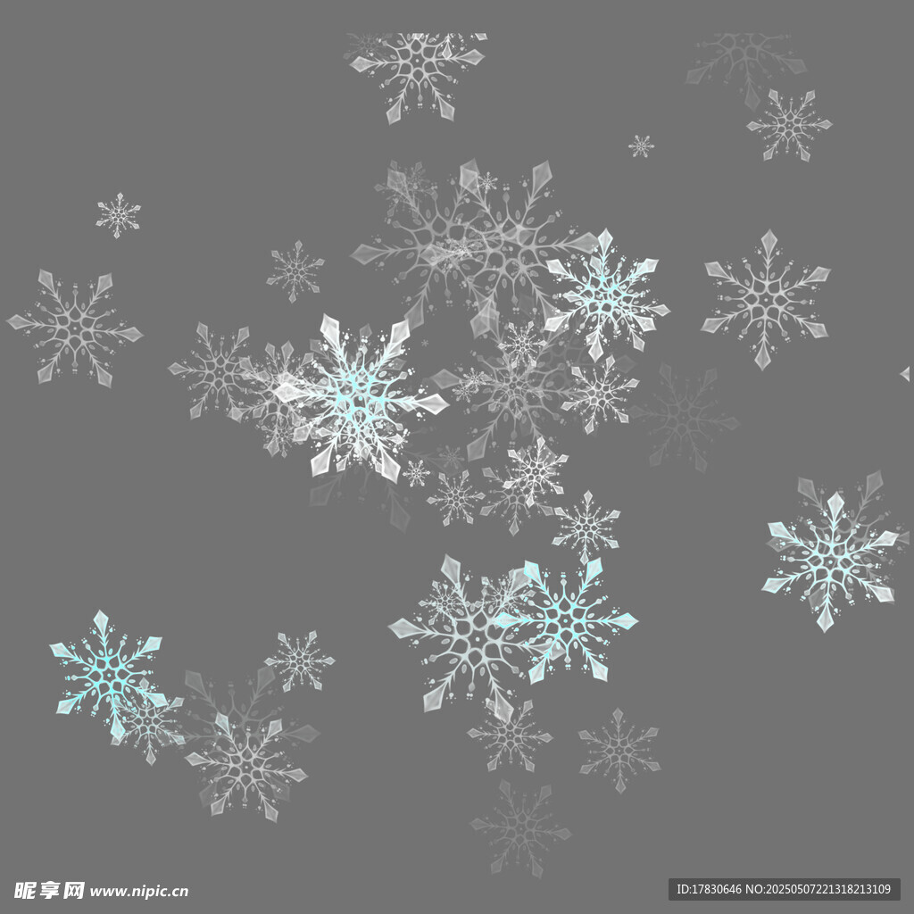 梦幻雪花背景图