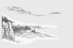 水墨山水风景图