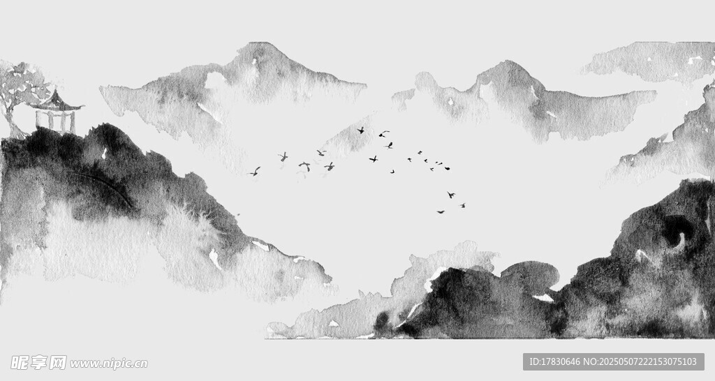 水墨山水意境图