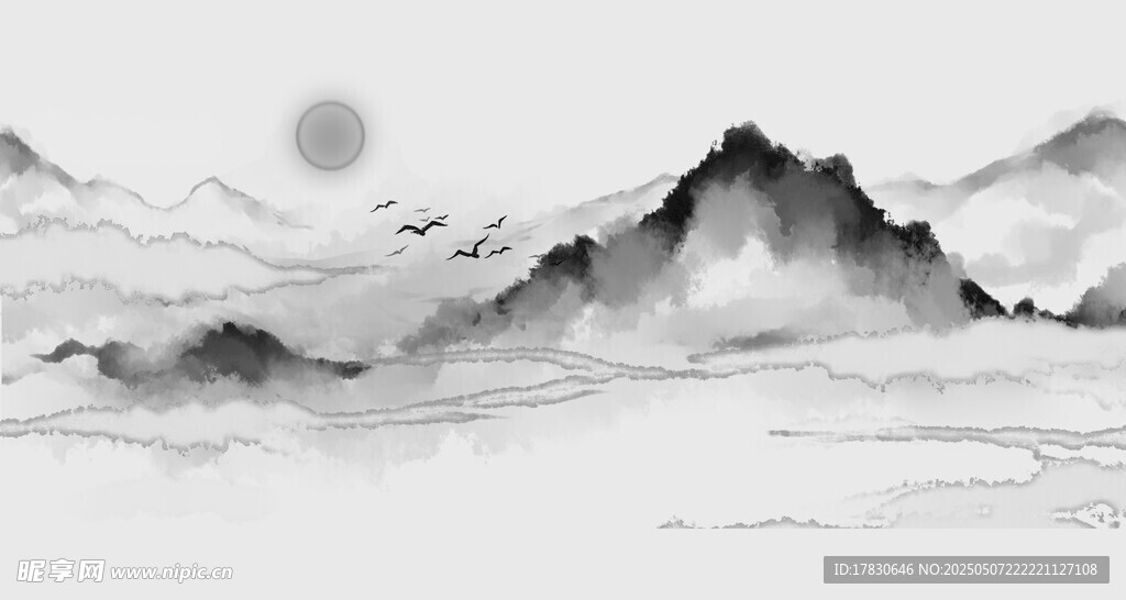 水墨山水意境图