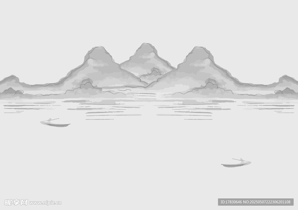 水墨山水意境图