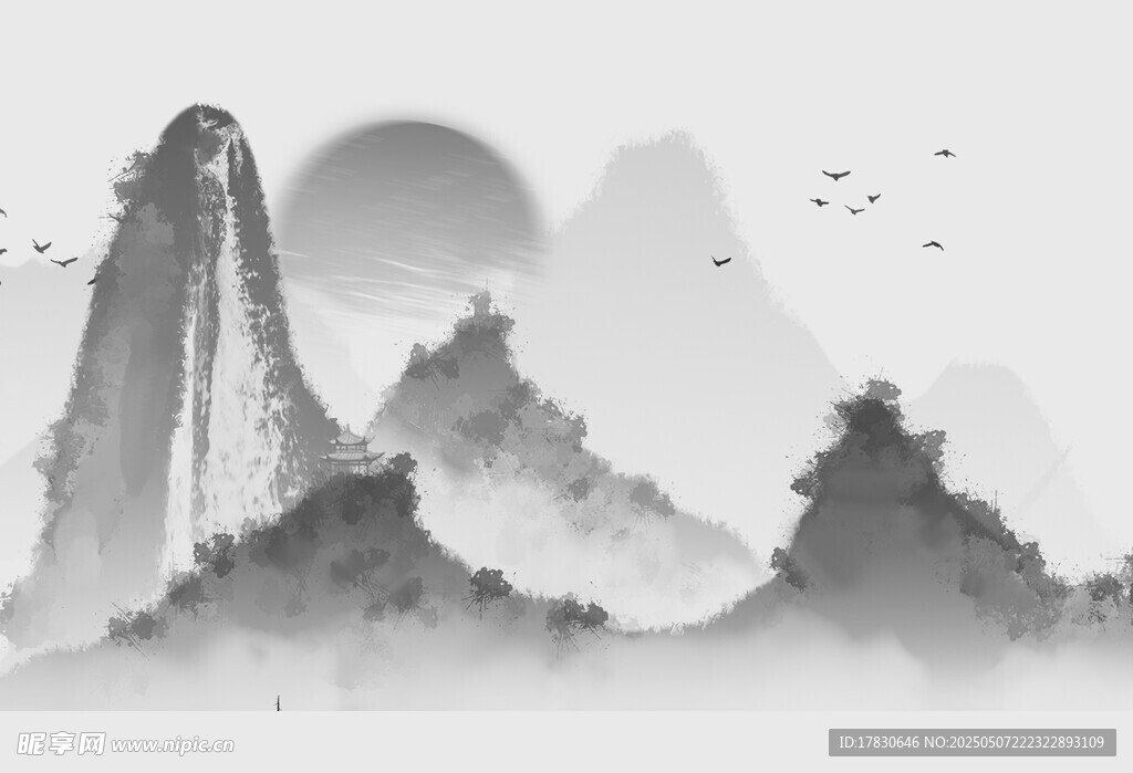 水墨山水意境图