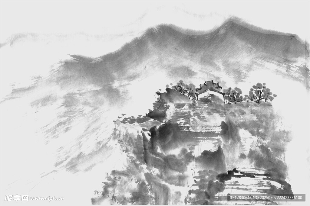 水墨山水意境图