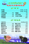 清真牛肉面馆特色菜品价目表