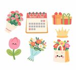 节日花卉礼品装饰元素