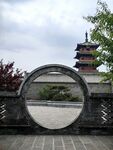 中式圆门