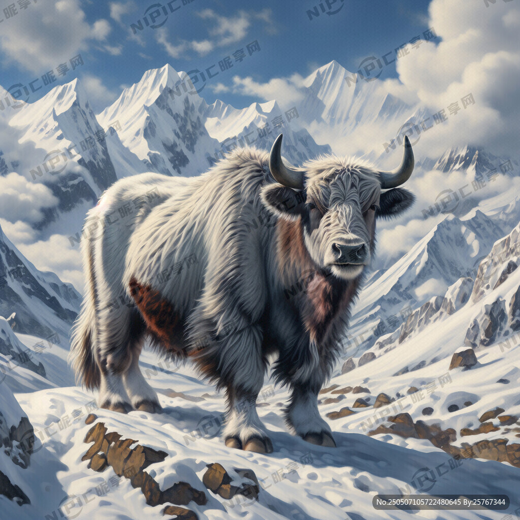 雪山牦牛
