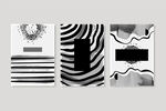 黑白条纹几何图案装饰画
