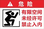 有限空间  禁止入内  标识 