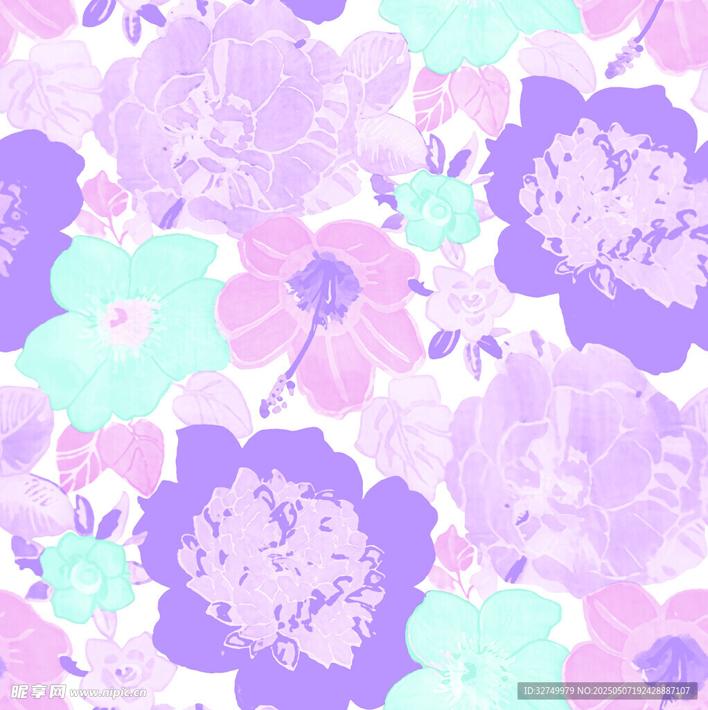 水彩花