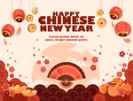 喜庆中国新年插画