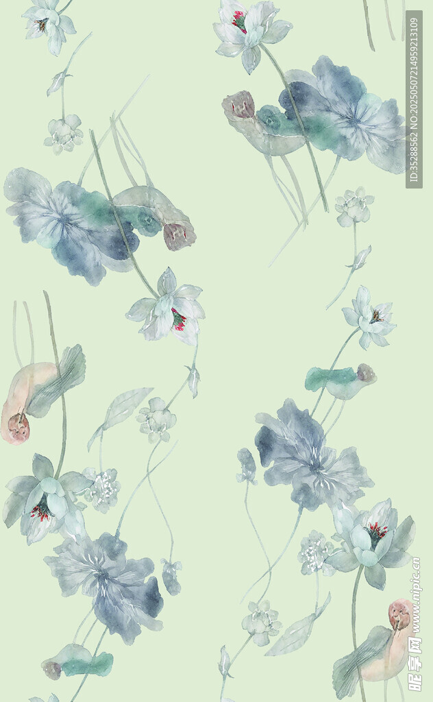 数码水彩花