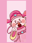 笑欢财长财神发财暴富插画卡通