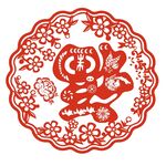 喜庆福字剪纸图案