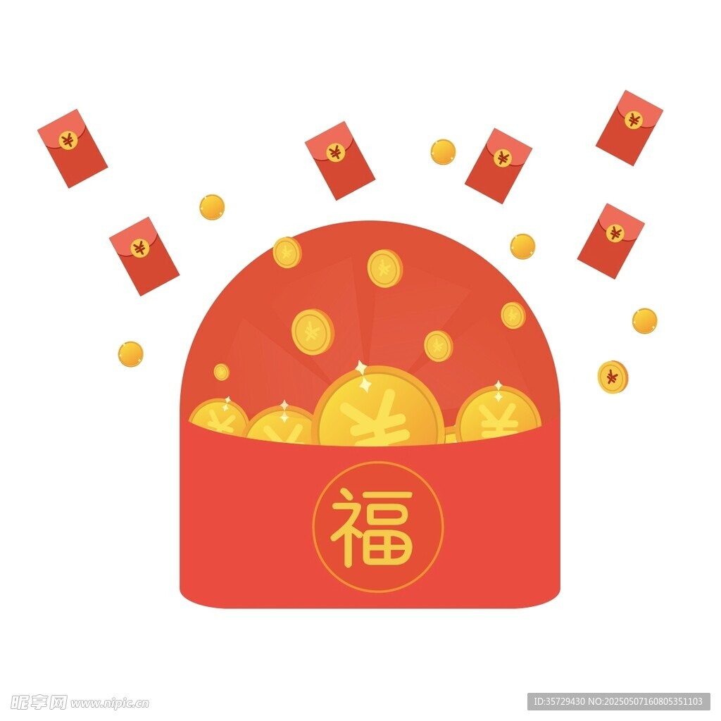 福袋金币红包喜庆画面