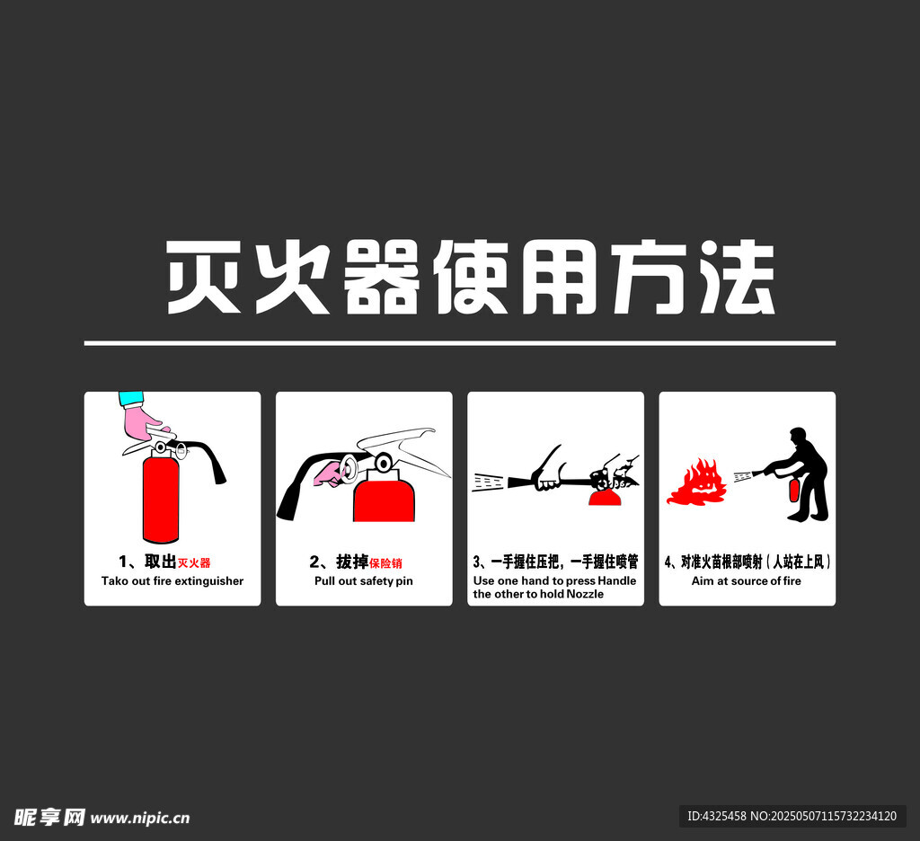 灭火器使用方法