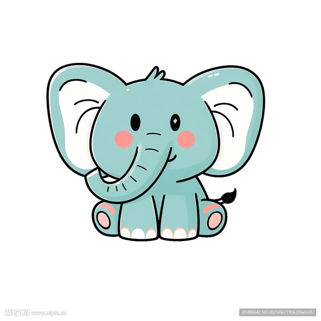 小象卡通简笔画