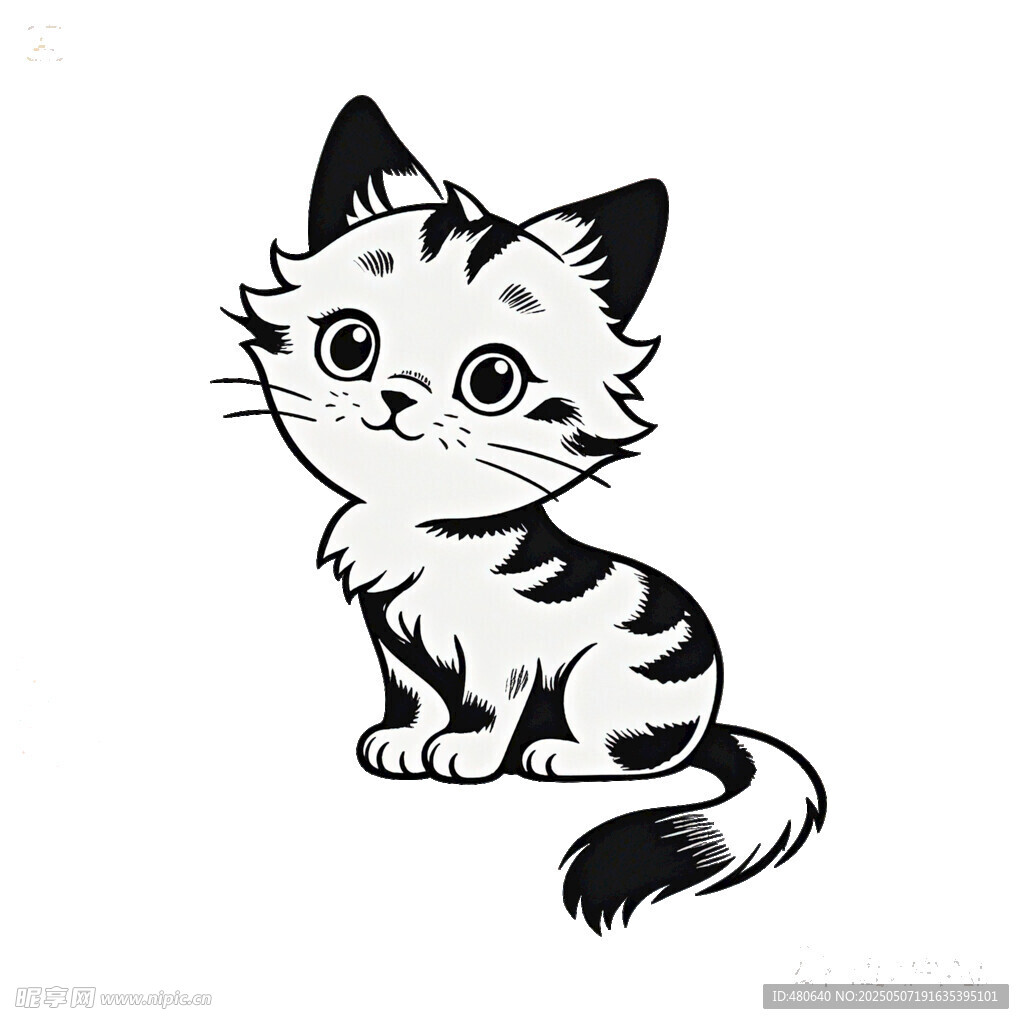 猫咪卡通绘画