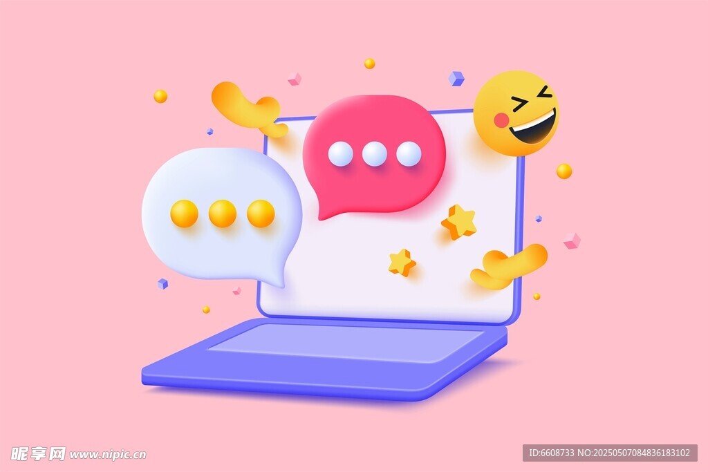 笔记本上的社交互动元素