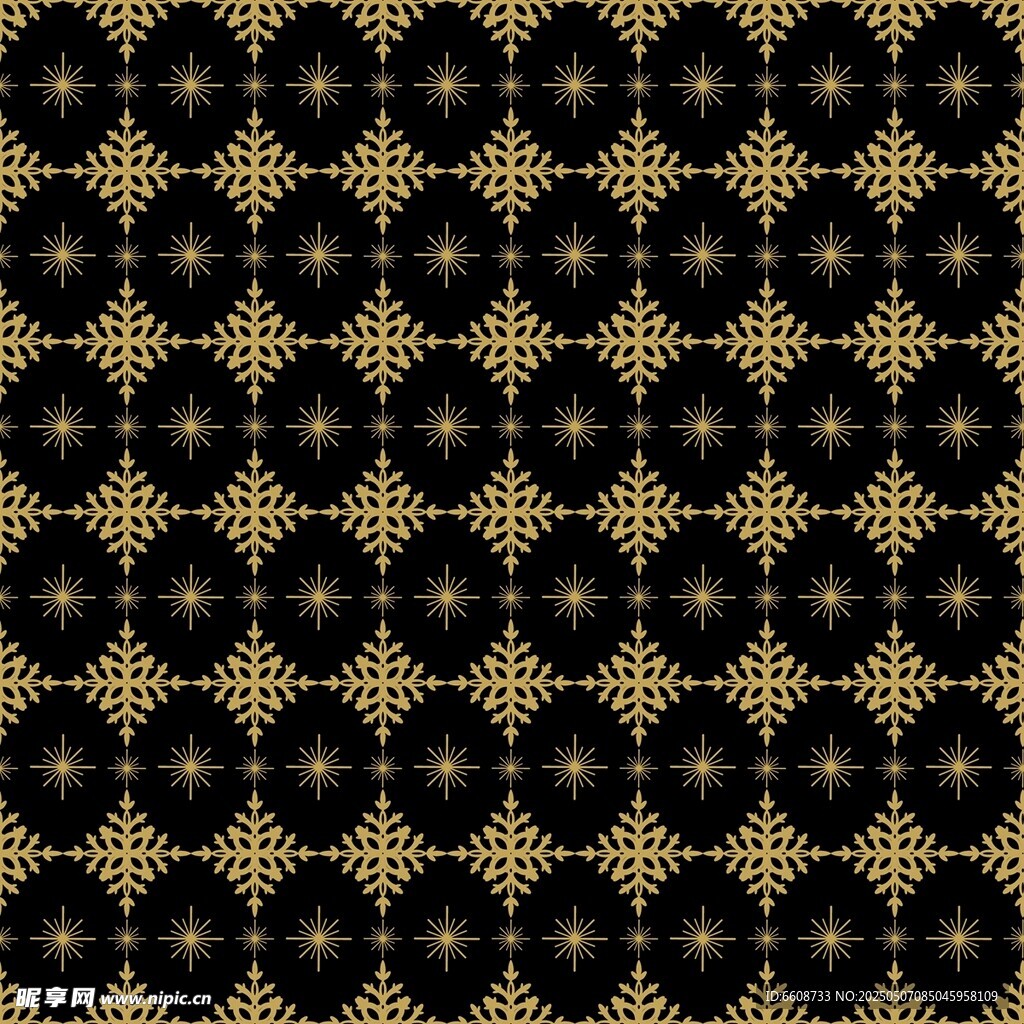 黑金几何图案无缝背景
