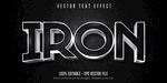 金属质感IRON字体设计