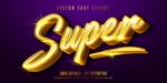 金色立体super艺术字